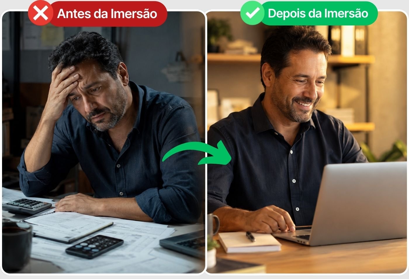 Antes e depois da Imersão Alto Comando
